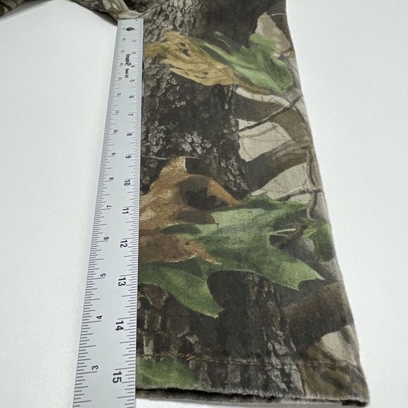 Vintage Ranger Camo Hunting Outdoor Shirt Boy 14 Button up Realtree Green Cotton - Picture 11 of 11